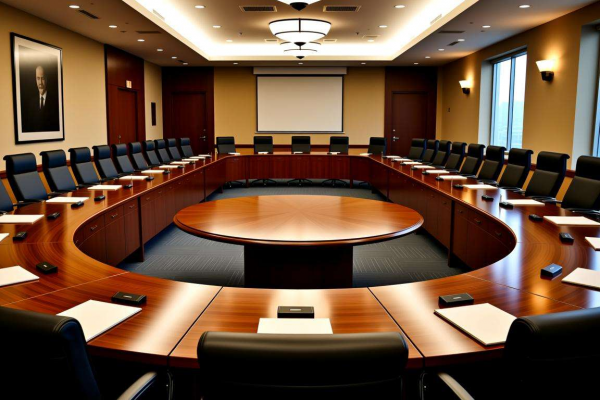 会议室风水：桌子形状影响决策，长桌与圆桌的区别