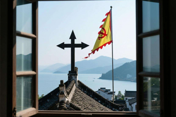 尖角煞：窗外有尖角物体，如教堂顶、旗杆，需挂山海镇