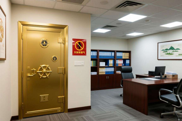 财务室风水禁忌：金库门不能正对大门，需藏风聚气