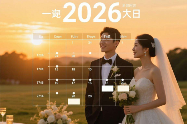 2026年结婚吉日+备婚时间表：一站式规划
