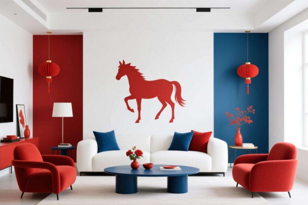 马年家居颜色搭配：忌全红，宜白蓝，平衡火气